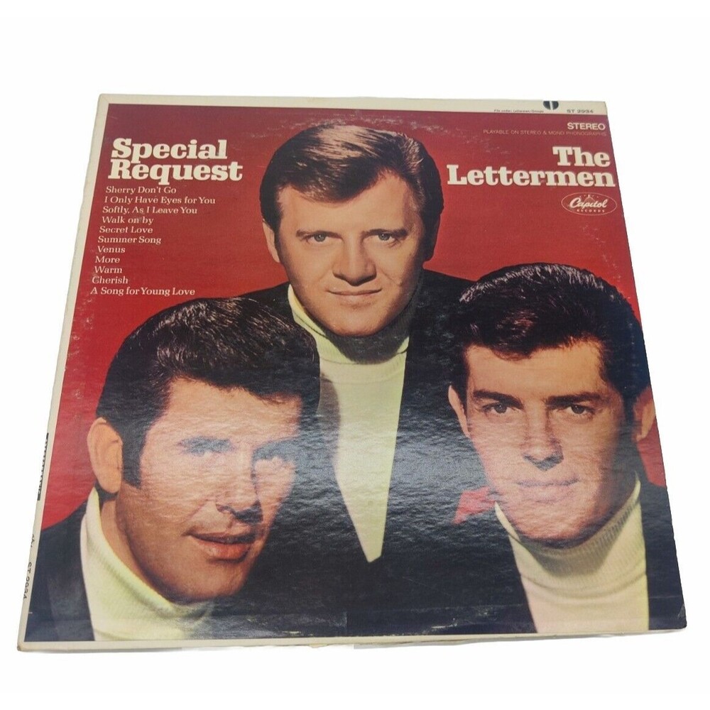 The Lettermen Special Request Vintage LP Vinyl Record Capitol Stereo ST2934 1962